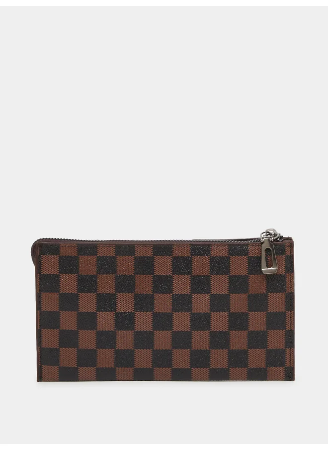 Styli Styli Brown Checkered Handbag