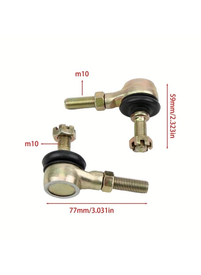 QT102 M10xM10 Ball Joint Steering Rod For Taotao Coolster 125cc 250cc ATV Quad Go Kart Zinc Coating - Image 3