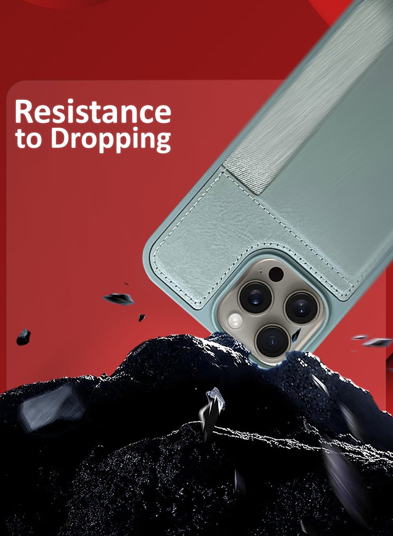 CATANES iPhone 15 Pro Max 3Packs Case Leather Antifingerprint Cover with Wallet Card Slot Shell, Side Insert Card Holder, Anti Fall Protection - Image 3