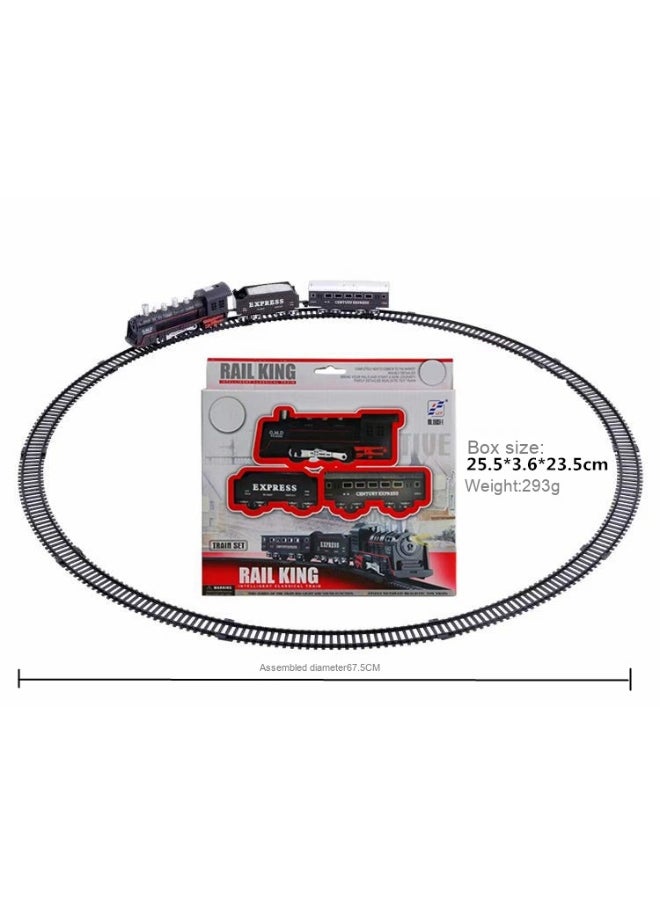 Electric Toy Train Set with Realistic High-Speed Train Station for Kids 