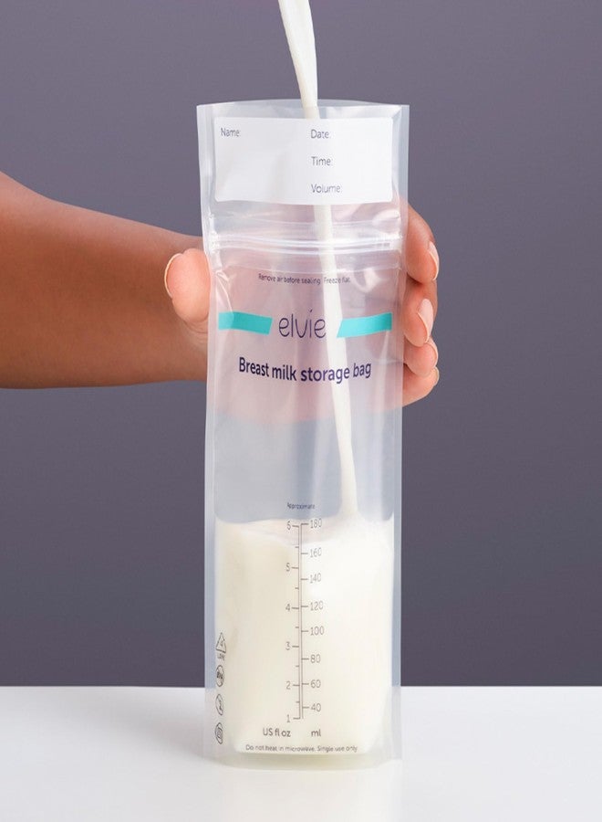 Elvie - Leak-Proof Breastmilk Storage Bags - Freeze and Warm Breast Milk - At Home or On The Go - Hygienic Double-Seal Zipper - Breastfeeding Essentials - 100 Count - Image 5