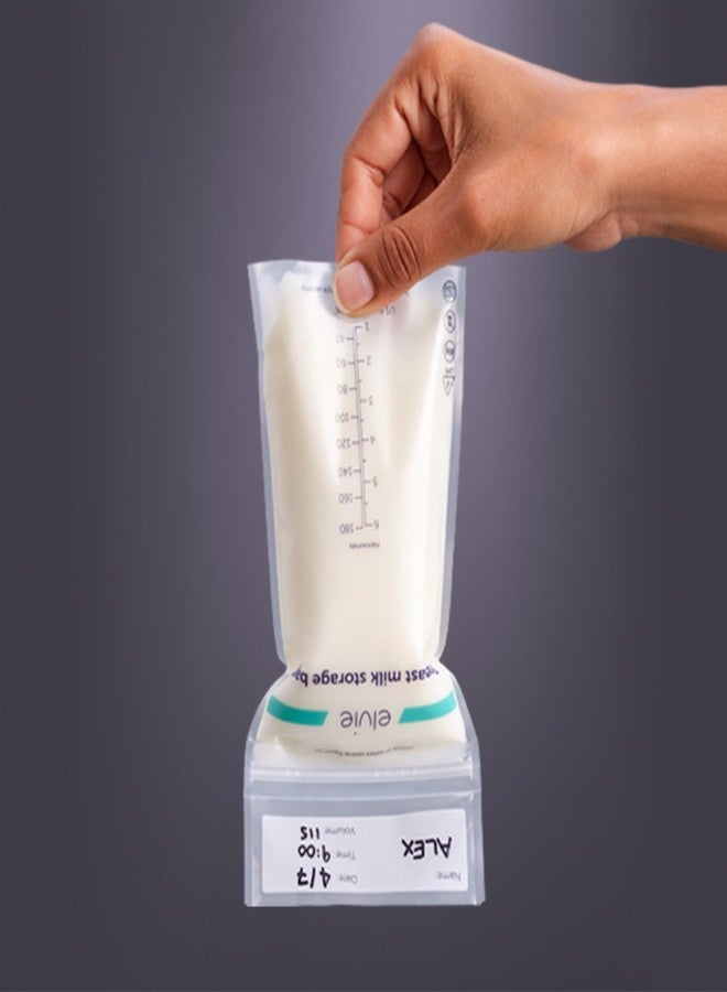 Elvie - Leak-Proof Breastmilk Storage Bags - Freeze and Warm Breast Milk - At Home or On The Go - Hygienic Double-Seal Zipper - Breastfeeding Essentials - 100 Count - Image 4