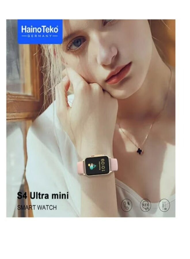Haino Teko Smart Watch S4 Ultra Mini Screen Amoled With Two Silicone Straps And Wireless Charger - Image 3