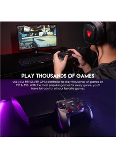 FANTECH GP12 Revolver Gaming Controller - Dual Vibration - Ergonomic grip for long-term gaming - Familiar Console-Like Layout  - Image 5