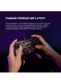 FANTECH GP12 Revolver Gaming Controller - Dual Vibration - Ergonomic grip for long-term gaming - Familiar Console-Like Layout  - Image 3