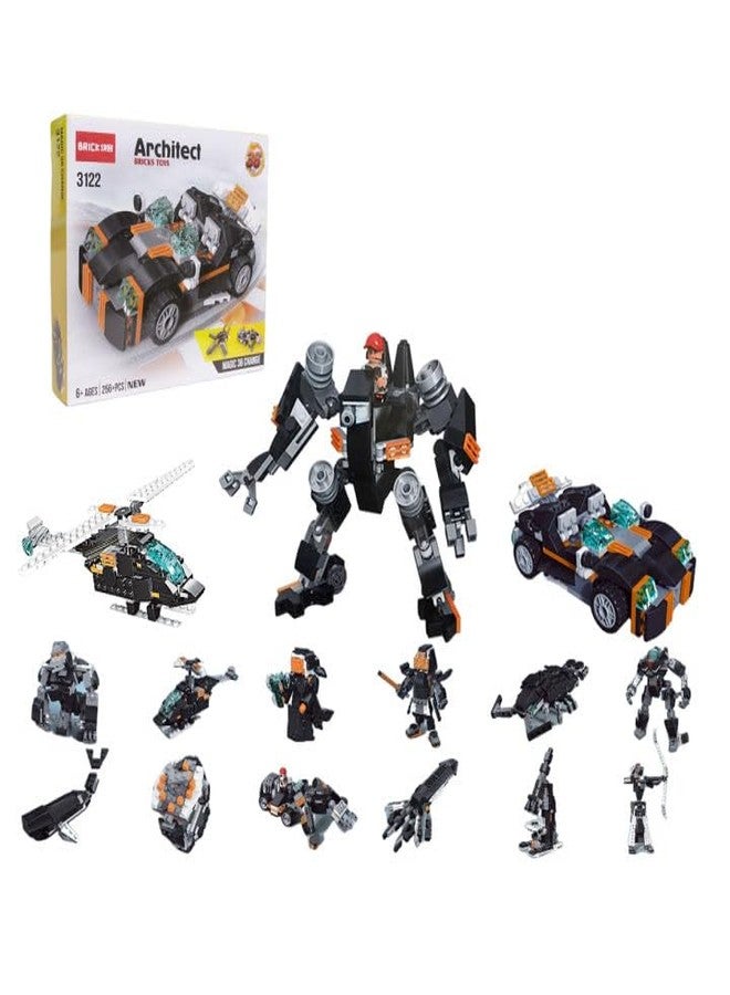 Spindoo 36-in-1 Magic Building Blocks Set | 256+ Pieces | Creative Construction Toy for Kids | Includes Instruction Manual | Ideal for Boys & Girls Ages 6+ | DIY Brick Robot, Jet, Ship Models - Image 1