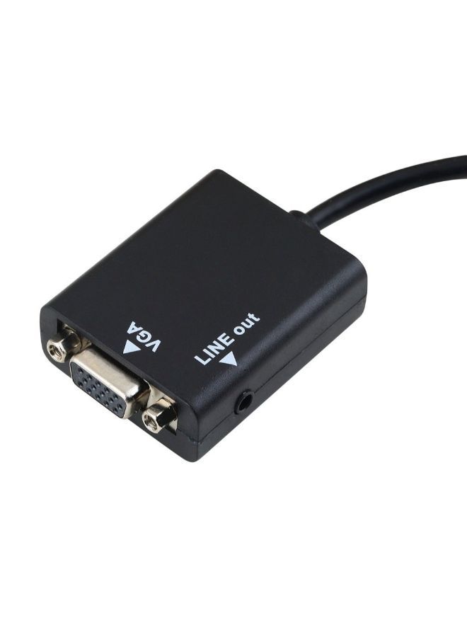 نيبمينينت كابل محول لتوصيل منفذ HDMI ذكر بمنفذ VGA أسود - Image 4