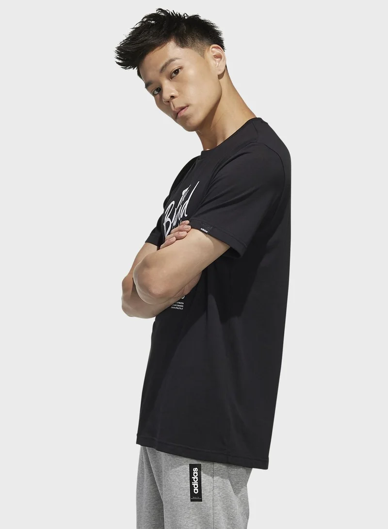 Adidas Slogan T-Shirt