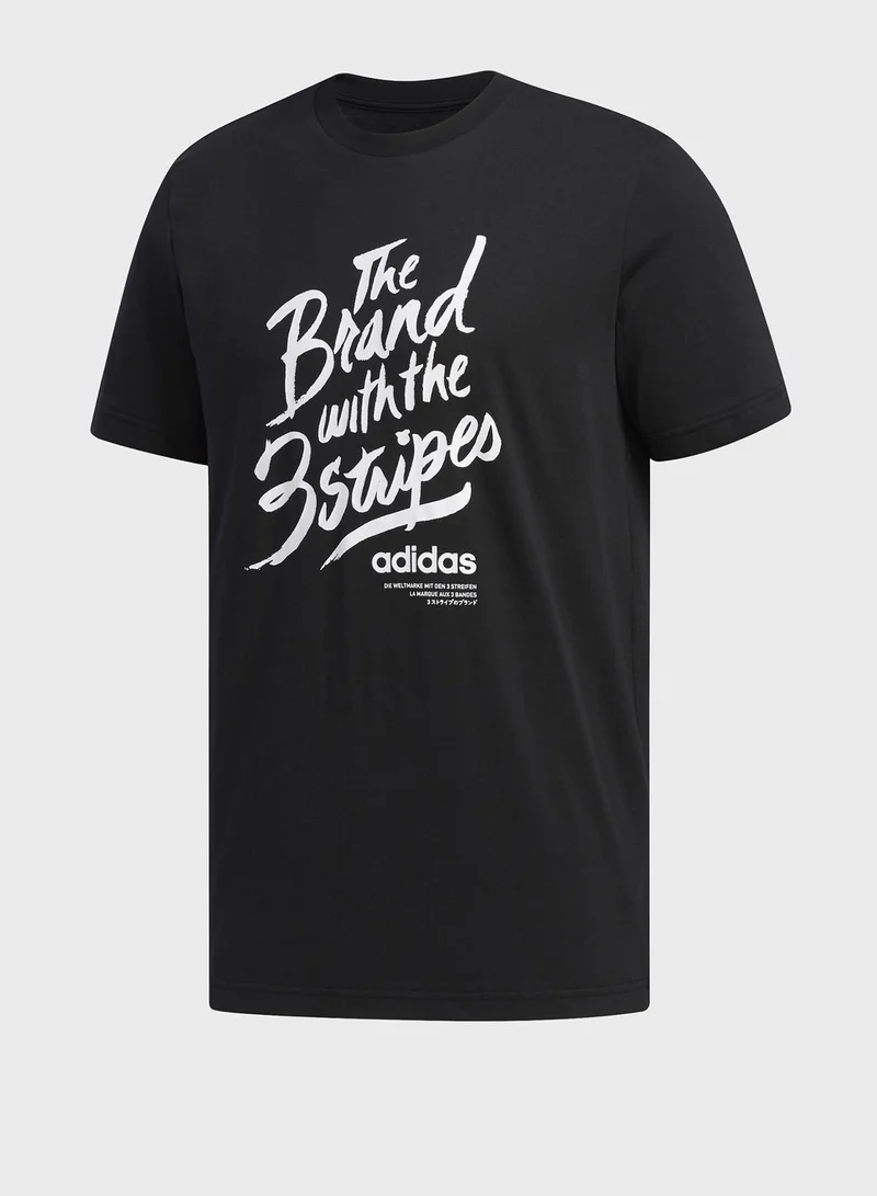 Adidas Slogan T-Shirt