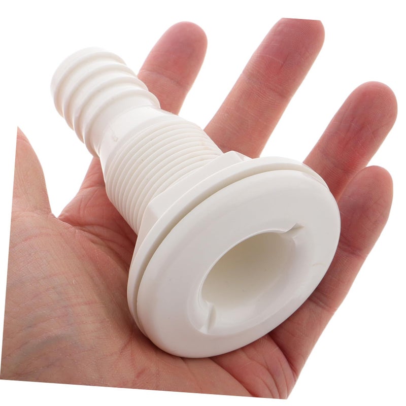White Plastic Boat Drain Vent Scupper Connector Compact Design For Yacht RV Drainage - Image 5