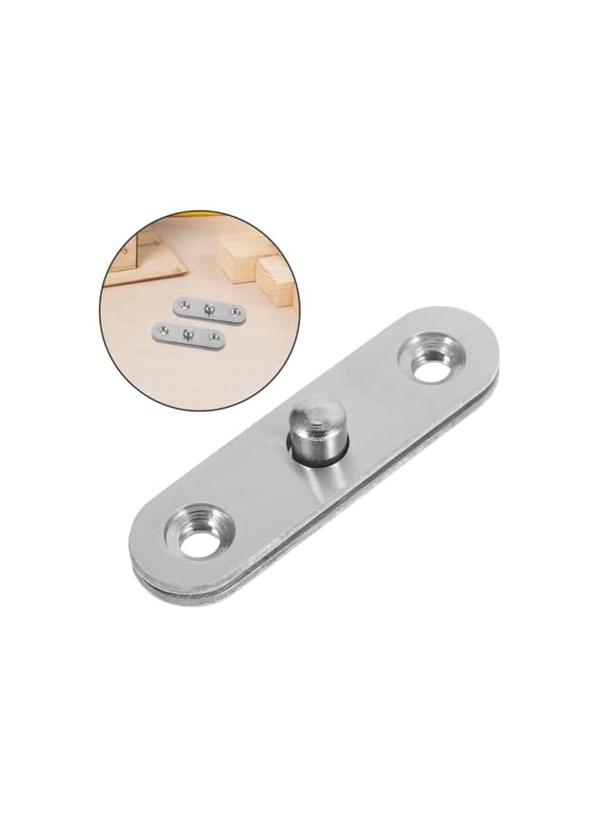 promass 8Pcs Stainless Steel Hidden Door Hinges, 360° Rotatable Hinges for Kitchen Cabinets, Foldable Design, Silver, Heavy Duty Furniture Hardware - Image 3