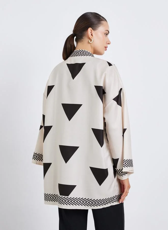 Styli  Women Geometric Graphic Print Kimono for Women | Best Price UAE