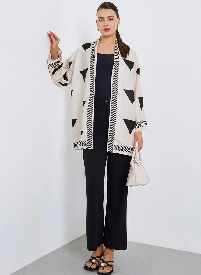 Styli  Women Geometric Graphic Print Kimono for Women | Best Price UAE
