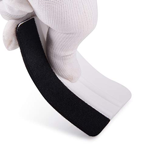 Ehdis إيهديس 10 قطع سكويدجي فينيل 4 بوصة كاشط فينيل للسيارة أداة تطبيق ملصقات تظليل النوافذ ورق جدران أداة تسوية بحافة قماشية سوداء - أبيض - Image 5