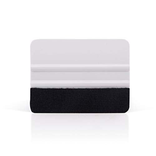 Ehdis إيهديس 10 قطع سكويدجي فينيل 4 بوصة كاشط فينيل للسيارة أداة تطبيق ملصقات تظليل النوافذ ورق جدران أداة تسوية بحافة قماشية سوداء - أبيض - Image 2