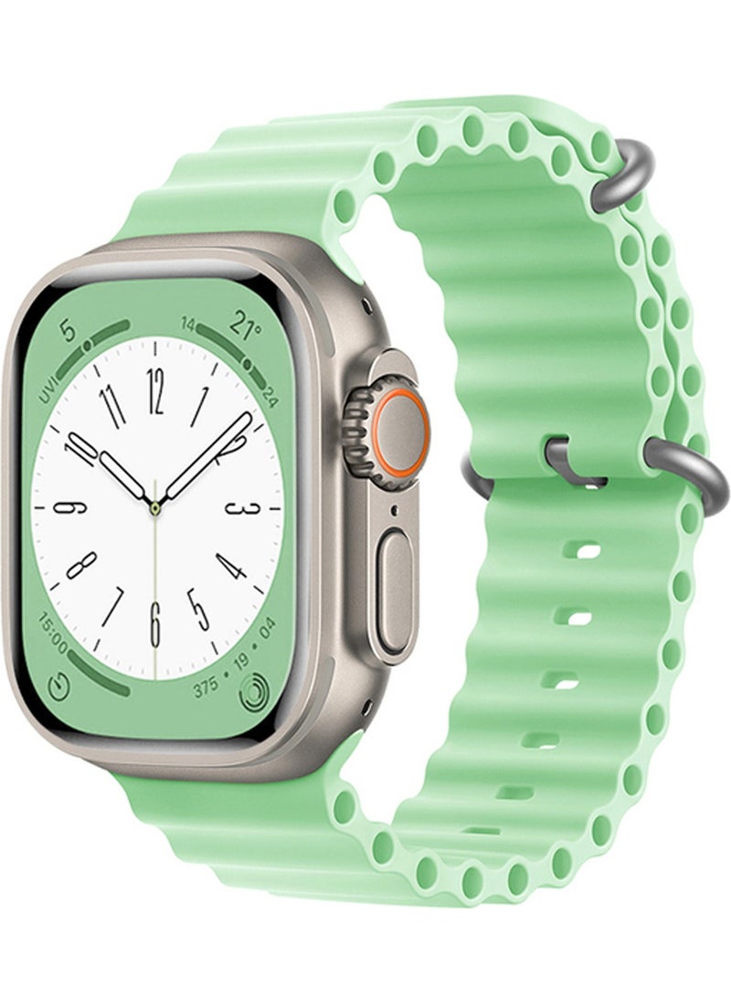 Forzacase - Corrugated Ocean Silicone Band Strap for Apple Watch Ultra 2 49MM - FC007 - Image 1
