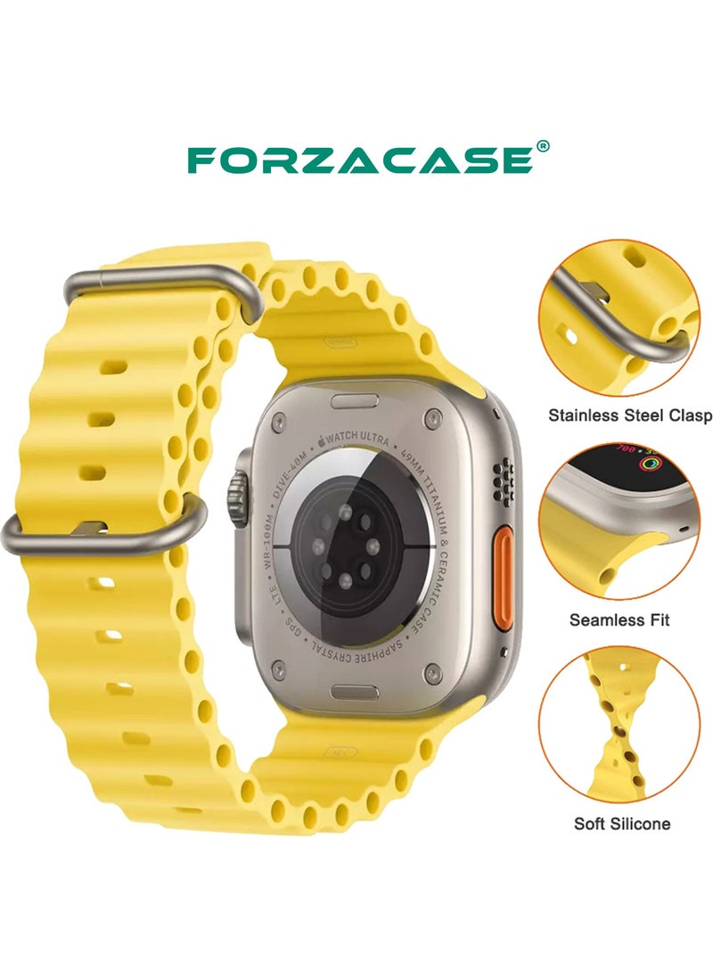 Forzacase - Corrugated Ocean Silicone Band Strap for Apple Watch Ultra 2 49MM - FC007 - Image 1