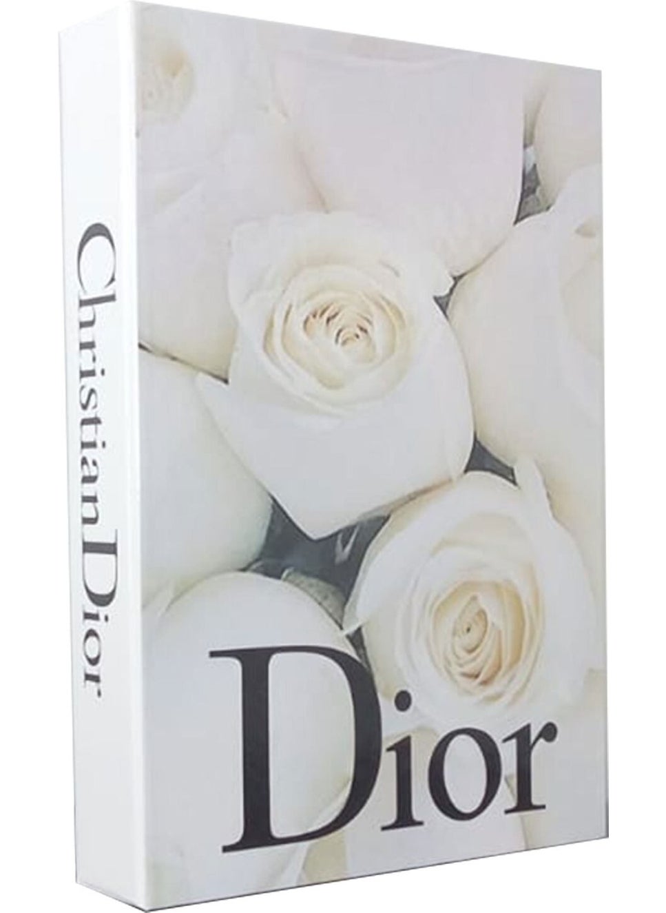 Knittingtr - 2-Piece Decorative Book-Looking Box No5 Chanel & Dior White Rose Themed - Image 1