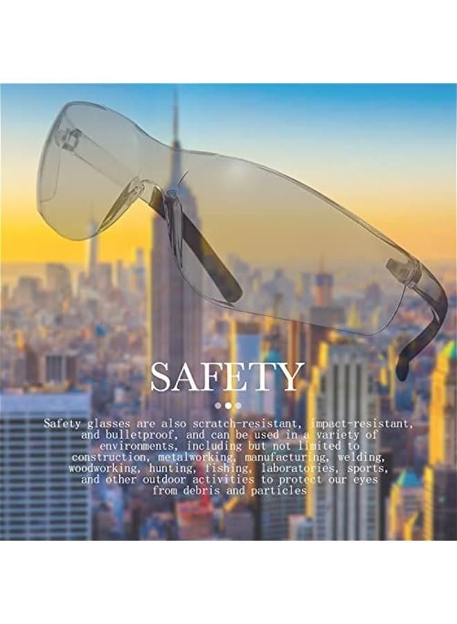 20 Pcs Safety Glasses UV Scratch Resistant Eyewear Polycarbonate Goggles Clear Protective Eyewear for Lab Science (Gray) - Image 5