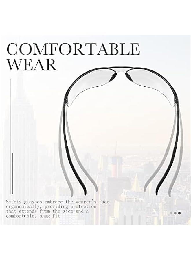 20 Pcs Safety Glasses UV Scratch Resistant Eyewear Polycarbonate Goggles Clear Protective Eyewear for Lab Science (Gray) - Image 4