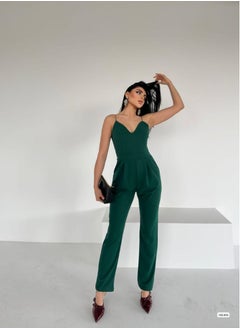 Straps regular fit jumpsuit - Green