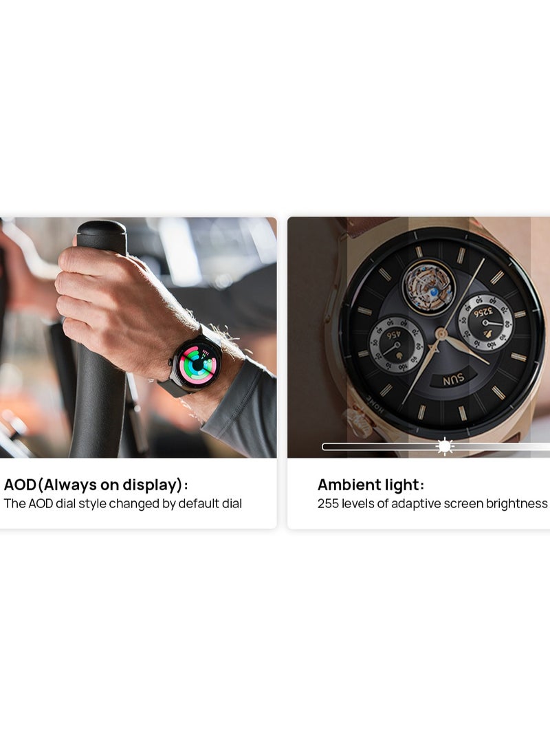 Mibro Lite 3 Pro Smart watch 1.32" AMOLED Display 10 Axis Motion Sensor Bluetooth Calling GPS 150+ Sport Modes 5ATM Water Resistant Heart Rate Monitoring 15 Days Battery Life Smartwatch(golden) - Image 3