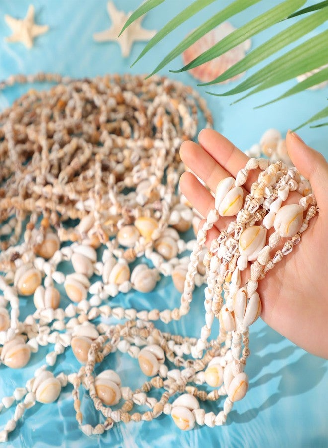 Ecation 12 Pieces Hawaii Shell Leis Bulk Corn Conch and Small Conch Necklace Natural Tahitia Nassa Summer Beach Party Jewelry - Image 3