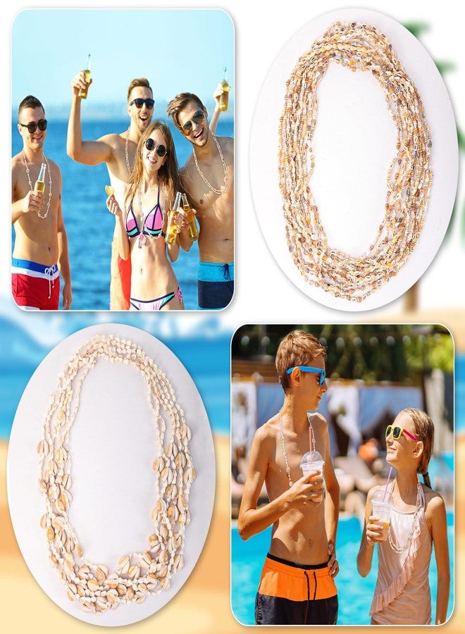 Ecation 12 Pieces Hawaii Shell Leis Bulk Corn Conch and Small Conch Necklace Natural Tahitia Nassa Summer Beach Party Jewelry - Image 5