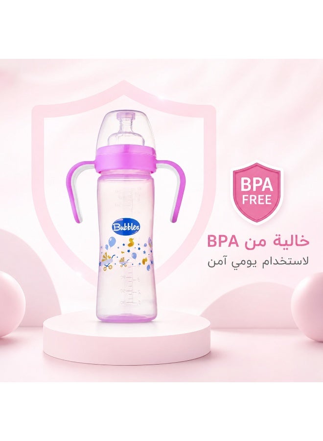 Bubbles Classic feeding bottle with hand 270ml Rose - Image 4