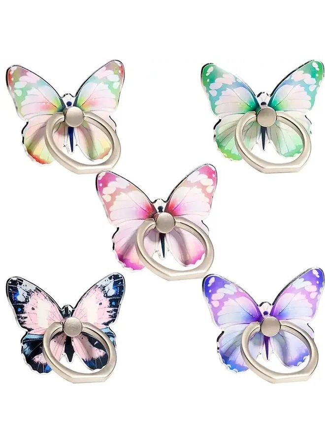Butterfly Phone Ring Holder 360 Rotation Grip Stand 3pcs Type B Colors - Image 1