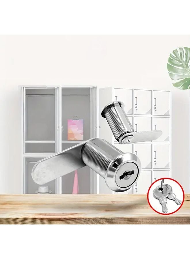 4 قطع قفل صندوق بريد 25 مم مع مفاتيح حديدية، سبيكة زنك، قفل باب ميكانيكي لمعدات التبديل - Image 3