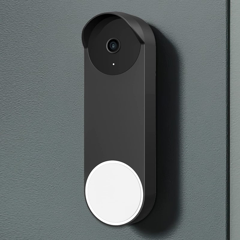 PUUUCI Silicone Case for Google Nest Hello Doorbell Wired 2nd Gen 3rd Gen Cover Weatherproof Protective Nest Doorbell Silicone Skin Case Black