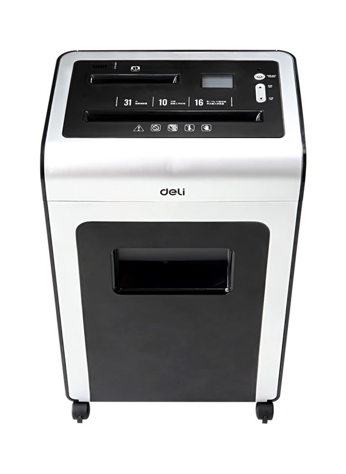 Deli Deli E9917-EU Paper Shredder, 16-Sheet Capacity, 10-Min Continuous Run Time, 31L Bin, 4×40mm Cross-Cut, Low Noise ≤58dB, Shreds CDs, Credit Cards, Paper Clips & Staples, Black  - Image 2