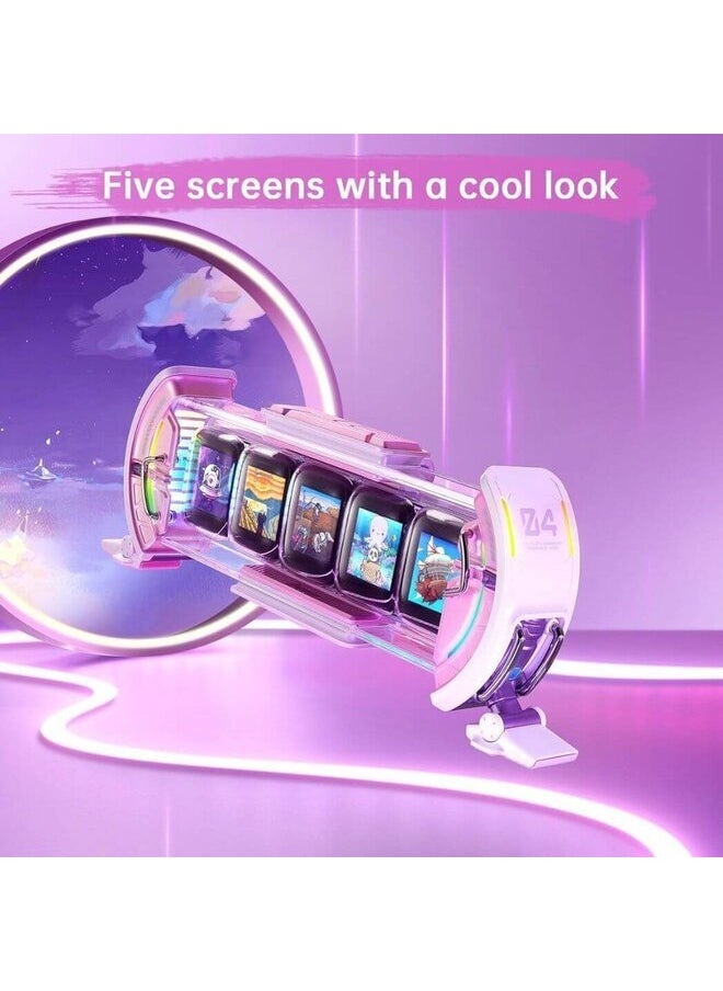Divoom - Times Gate Pixel Art Informative Display, 5 Full-Color LCD IPS Screens, Customizable Pixel Art, Smart App for Design - Image 1