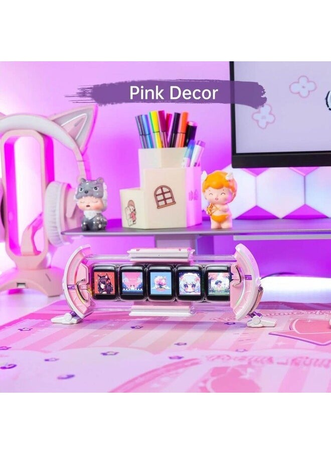 Divoom - Times Gate Pixel Art Informative Display, 5 Full-Color LCD IPS Screens, Customizable Pixel Art, Smart App for Design - Image 1