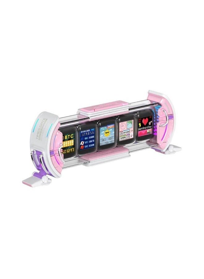 Divoom - Times Gate Pixel Art Informative Display, 5 Full-Color LCD IPS Screens, Customizable Pixel Art, Smart App for Design - Image 1