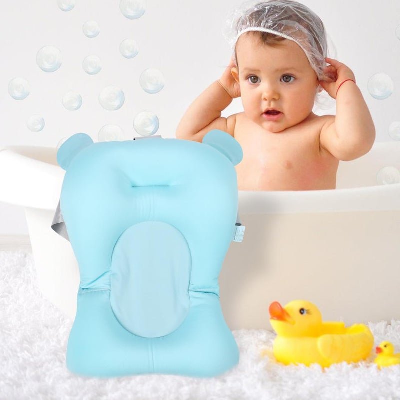 DOITOOL Non Skid Bath Mat Baby Float Bathtub Baby Honeycomb Mesh Cloth Light Green New Born Bathtub - Image 2