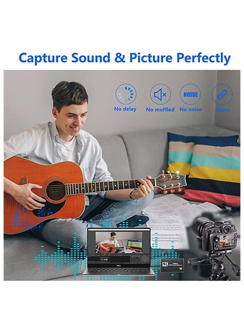 Capture Card, 4k/60hz Hd Usb 3.0video Card For Streaming, Live Broadcast, Video Conferencing, Teaching, Gaming On Ps5, Ps4, Xbox Series X/S - Image 5