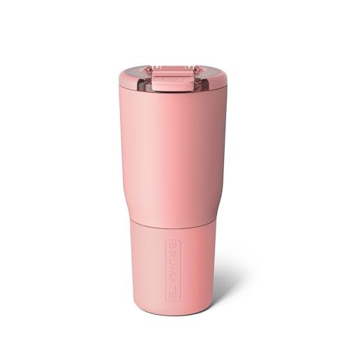BrÃ¼Mate BrüMate Nav 25oz 100% Leak Proof Insulated Travel Tumbler with Magnetic BevLock™ Lid - Double Wall Cup-Holder Friendly Stainless Steel Mug (Guava) - Image 1