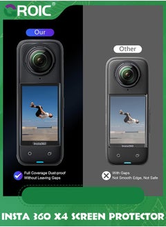 GROIC Insta 360 X4 Screen Protector Film, Insta360 X4 Screen Protector for Insta360 X4 Accessories, Tempered Glass LCD Display Film, Ultra HD, 9H Hardness, Scratch Resistant  - Image 3