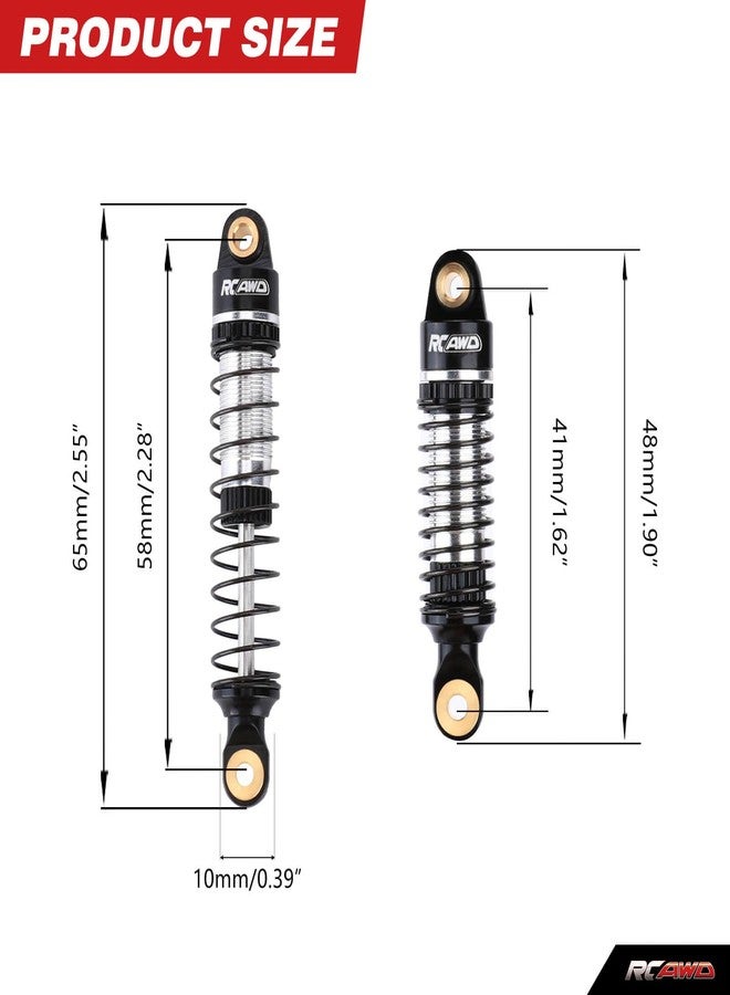 RCAWD Lengthen FX118 Shocks 58MM Oil Type for 1/18 FURITEK FX118 Fury Wagon RTR Front Rear Shock Series Upgrades Part Black - Image 4