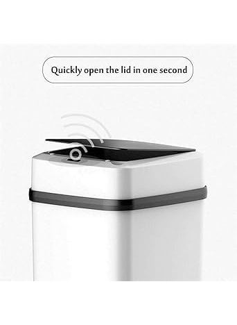 SNIKA snika Touchless Stylish Motion Sensor Dustbin with Lid Automatic Plastic Trash Cu fr Outdoor Home Office Hotel Bathroom Kitchen Pack of 1  - Image 4