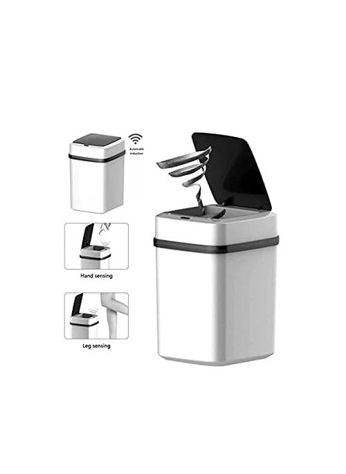 SNIKA snika Touchless Stylish Motion Sensor Dustbin with Lid Automatic Plastic Trash Cu fr Outdoor Home Office Hotel Bathroom Kitchen Pack of 1  - Image 3