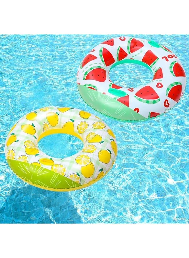 KASTWAVE 2 Pcs Large Inflatable Pool Float Tube Chair 37 Inch Hawaiian Swimming Tube Tropical Swimming Ring Cool Water Hammock Chair For Summer Pool Party - Image 1
