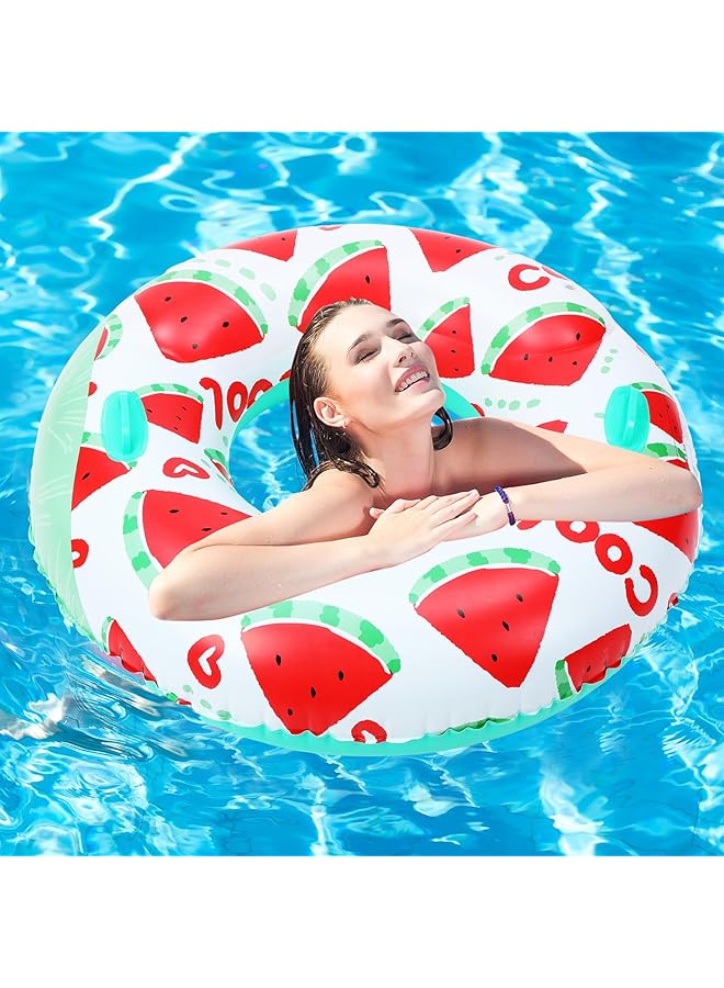 KASTWAVE 2 Pcs Large Inflatable Pool Float Tube Chair 37 Inch Hawaiian Swimming Tube Tropical Swimming Ring Cool Water Hammock Chair For Summer Pool Party - Image 5