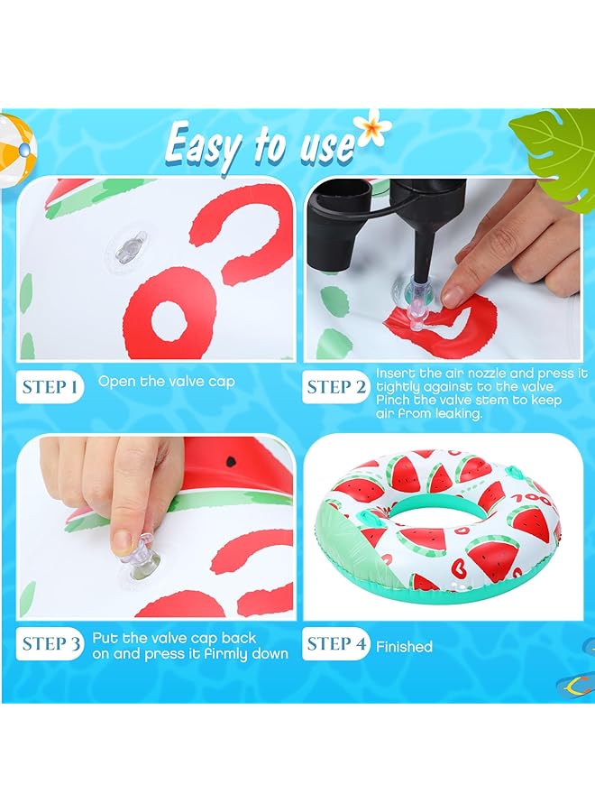 KASTWAVE 2 Pcs Large Inflatable Pool Float Tube Chair 37 Inch Hawaiian Swimming Tube Tropical Swimming Ring Cool Water Hammock Chair For Summer Pool Party - Image 4