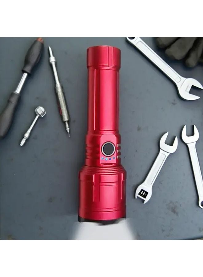 Bc Red Aluminum Alloy Handheld Flashlight Extendable Zoomable 5000mAh Type C Charging - Image 5