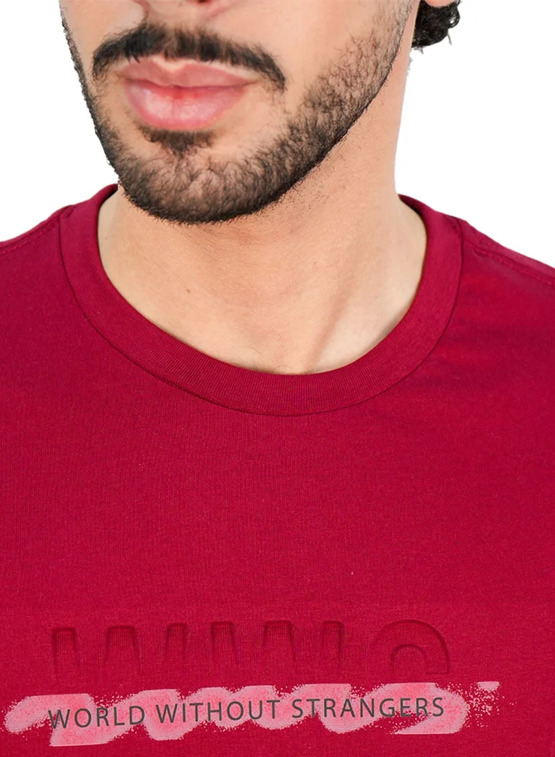 GIORDANO  Men's Slim Fit Cotton Jersey Crew Neck Print Tee | WWS Graphic for Men | Best Price UAE