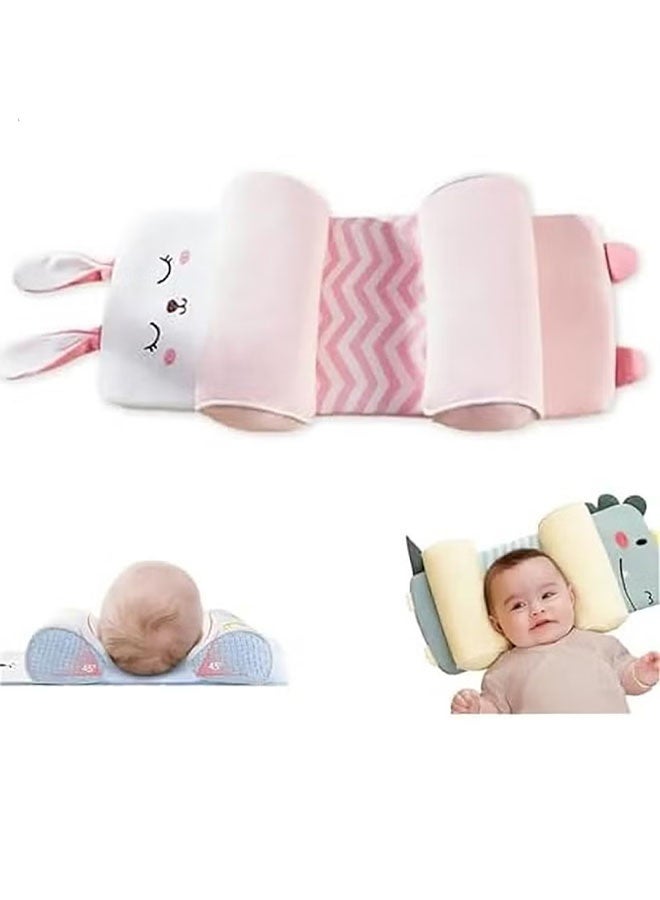 Ailily Baby Head Shaping Pillow, Newborn Pillow to Prevent Flat Head, Baby Head Pillow,Flat Head Baby Pillow, Baby Sleeping Pillow, Baby Pillows for Sleeping for 0-3 Years (Rabbit) - Image 1