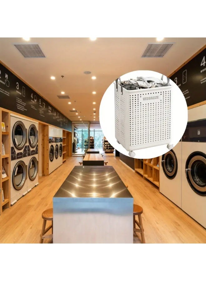 Bukela Large Capacity Foldable Bathroom Laundry Hamper, Multifunctional Personal Care Product Dispenser and Fitness Gear Organizer With Handles, Space-saving Home Storage Solution for Clothing, Toys, Accessories and Sundries, Laundry Basket - Image 4